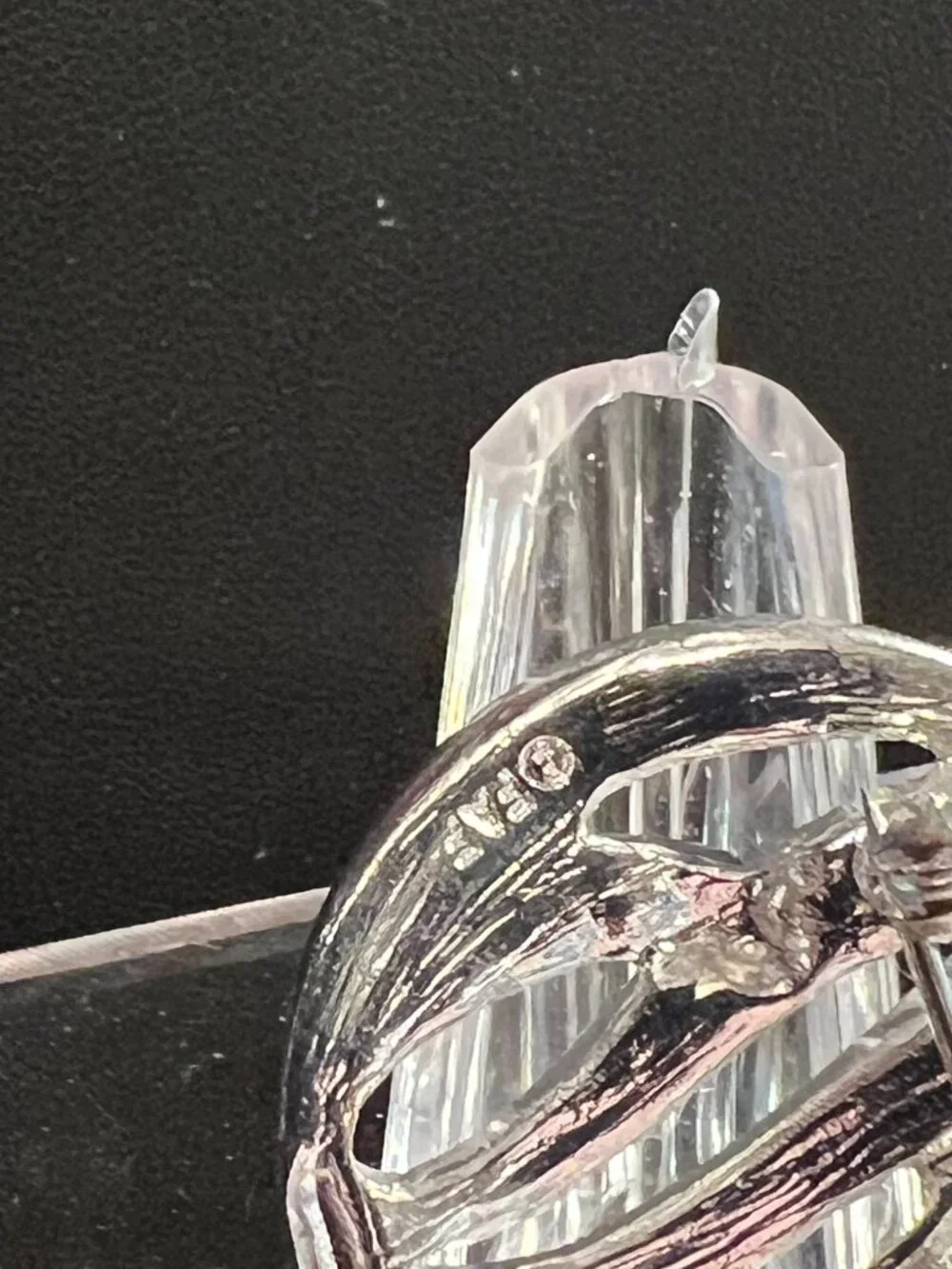 Silvertone Swan Rhinestone Brooch Pin Vintage Collectible (475)